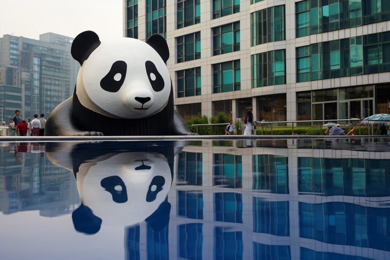 艺术熊猫建筑城市现代户外,高清,摄影图,摄影图片,图片大全,摄影图免费下载